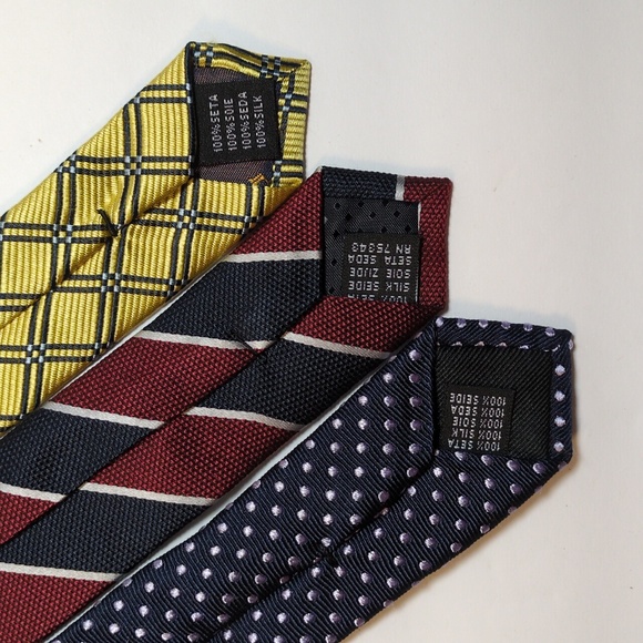 Designer Ties Bundle Lot Of Three (3) 100% Silk - Picture 9 of 10